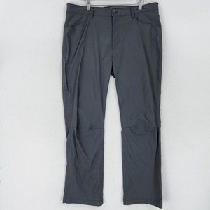 Eddie Bauer Pants Mens 38X30 Gray Cargo Stretch Nylon Straight Leg Hiking Casual